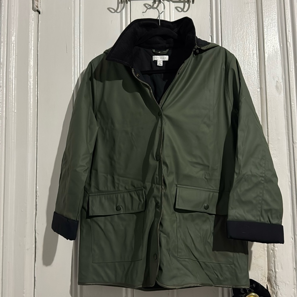 Topshop quilted rain jacket size 8-10